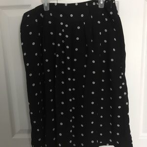 Black polka dot skirt